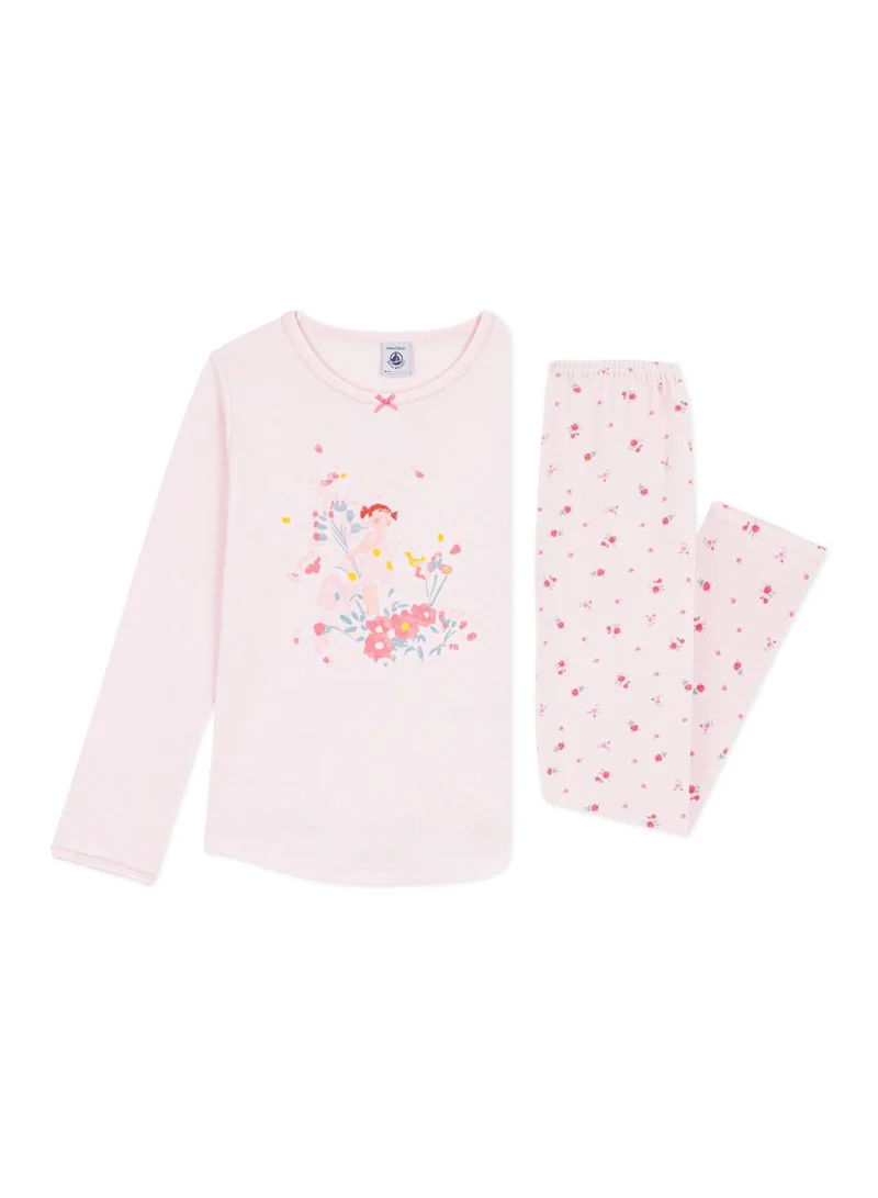 بيتي باتو Children's cotton pyjamas with a floral motif
